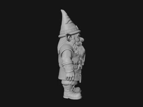 Garden Gnome Statue Design 1 - 3D Print Model 3D Print Model