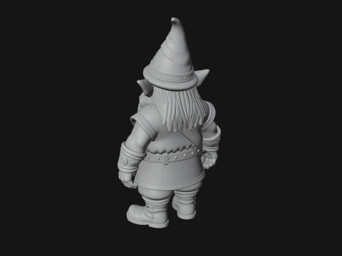 Garden Gnome Statue Design 1 - 3D Print Model 3D Print Model