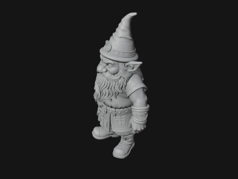 Garden Gnome Statue Design 1 - 3D Print Model 3D Print Model