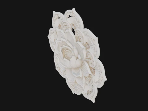 Lotus Mandala Wall Plaque Design 1 - 3D Print Model 3D Print Model
