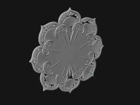 Lotus Mandala Wall Plaque Design 1 - 3D Print Model 3D Print Model