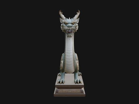 Chinese Dragon Statue Design 1 - 3D Print Model 3D Print Model