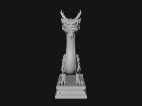 Chinese Dragon Statue Design 1 - 3D Print Model 3D Print Model