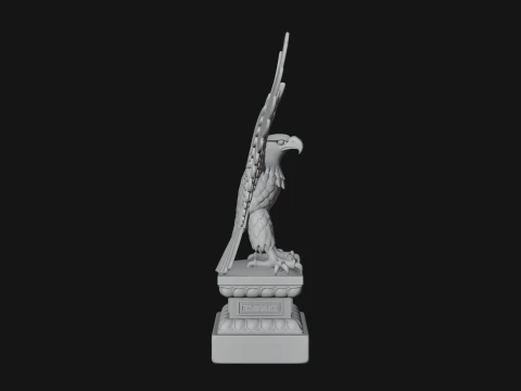 Eagle on Pedestal Statue Design 1 - 3D Print Model 3D Print Model