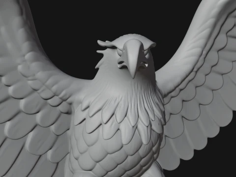 Eagle on Pedestal Statue Design 1 - 3D Print Model 3D Print Model