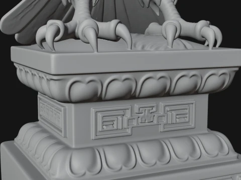 Eagle on Pedestal Statue Design 1 - 3D Print Model 3D Print Model