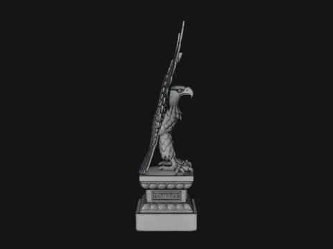 Eagle on Pedestal Statue Design 1 - 3D Print Model 3D Print Model