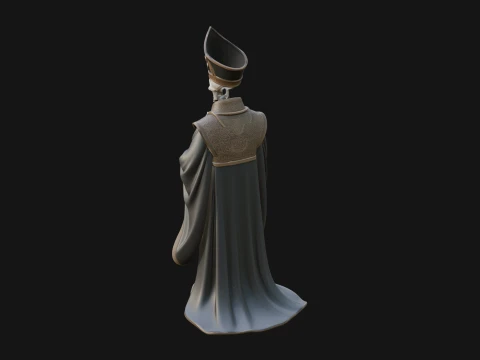 Skeleton Bishop Statue Design 1 - 3D Print Model 3D Print Model