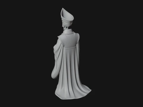 Skeleton Bishop Statue Design 1 - 3D Print Model 3D Print Model