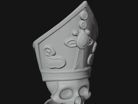 Skeleton Bishop Statue Design 1 - 3D Print Model 3D Print Model