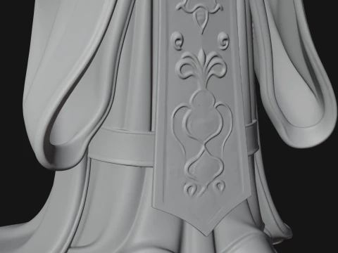 Skeleton Bishop Statue Design 1 - 3D Print Model 3D Print Model