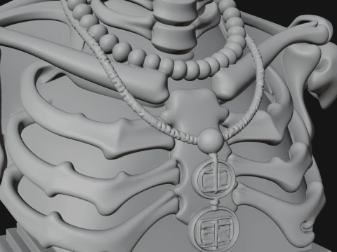 Punk Skull Bust Statue Design 1 - 3D Print Model 3D Print Model