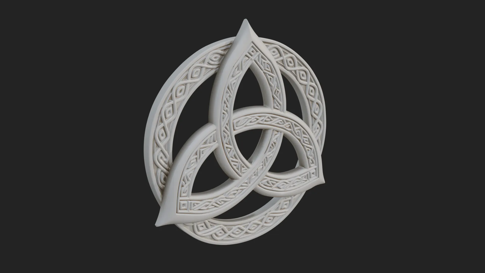 Celtic Trinity Knot Pendant Design 3 - 3D Print Model 3D Print Model .c4d .max .obj .3ds .fbx .stl .blend 