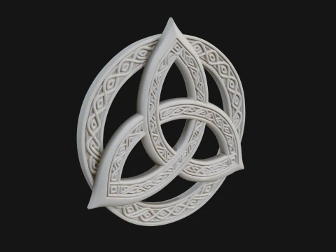 Celtic Trinity Knot Pendant Design 3 - 3D Print Model 3D Print Model