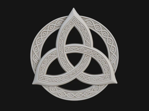 Celtic Trinity Knot Pendant Design 3 - 3D Print Model 3D Print Model