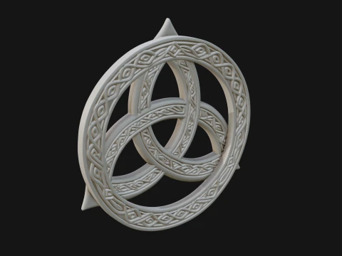 Celtic Trinity Knot Pendant Design 3 - 3D Print Model 3D Print Model