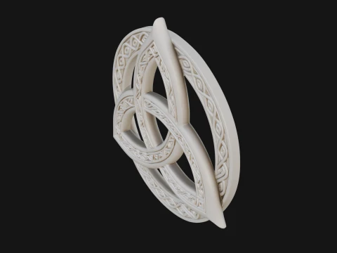 Celtic Trinity Knot Pendant Design 3 - 3D Print Model 3D Print Model