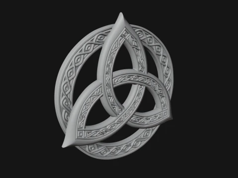 Celtic Trinity Knot Pendant Design 3 - 3D Print Model 3D Print Model