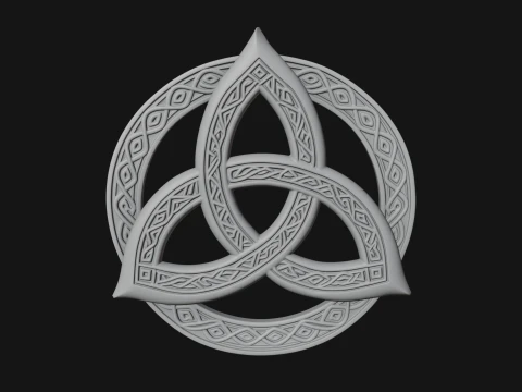 Celtic Trinity Knot Pendant Design 3 - 3D Print Model 3D Print Model