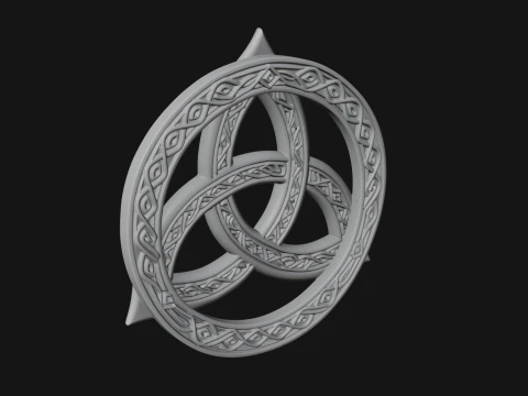 Celtic Trinity Knot Pendant Design 3 - 3D Print Model 3D Print Model