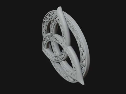 Celtic Trinity Knot Pendant Design 3 - 3D Print Model 3D Print Model