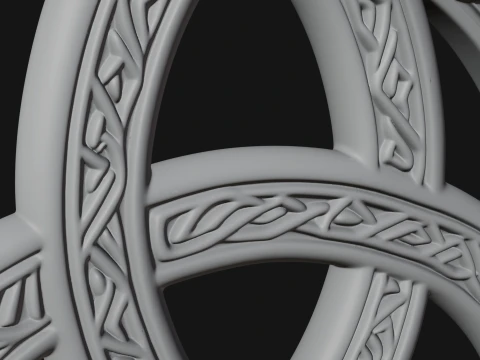 Celtic Trinity Knot Pendant Design 3 - 3D Print Model 3D Print Model