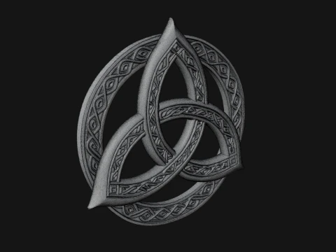 Celtic Trinity Knot Pendant Design 3 - 3D Print Model 3D Print Model