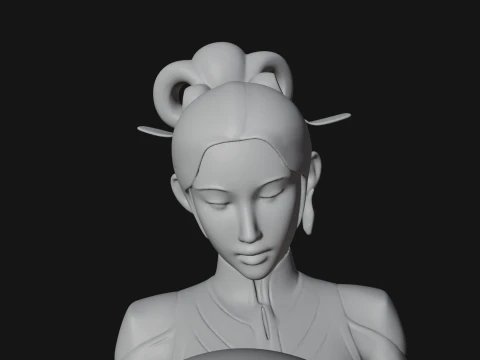 Figure Holding Globe Statue Design 1 - 3D Print Model 3D Print Model