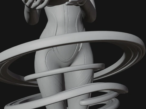 Figure Holding Globe Statue Design 1 - 3D Print Model 3D Print Model