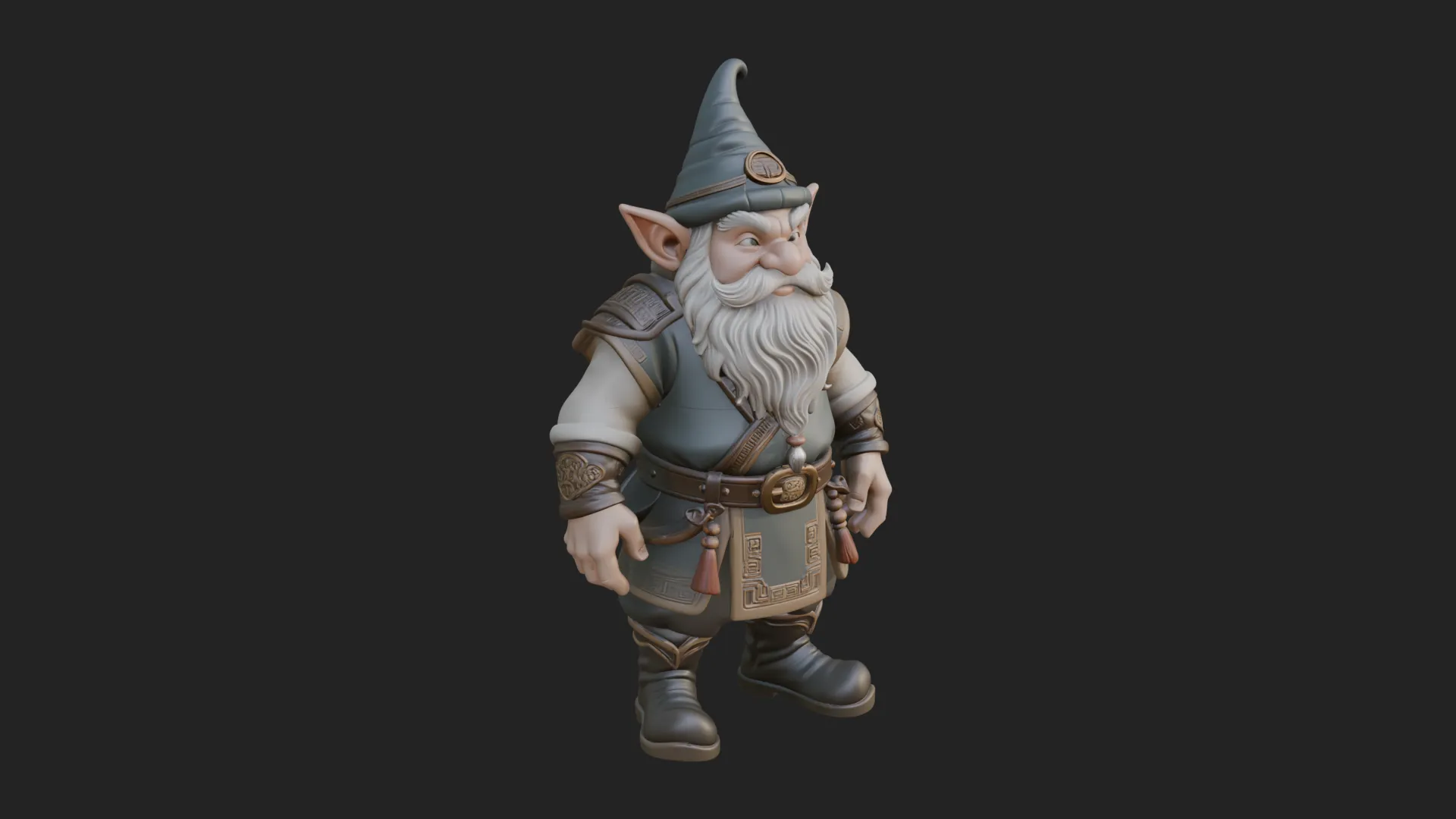 Garden Gnome Statue Design 2 - 3D Print Model 3D Print Model .c4d .max .obj .3ds .fbx .stl .blend 