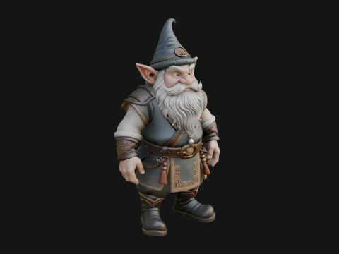 Garden Gnome Statue Design 2 - 3D Print Model 3D Druckmodell