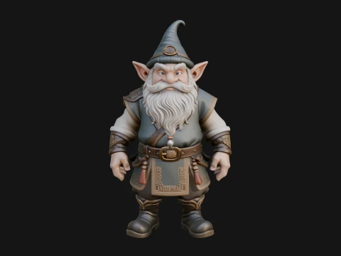 Garden Gnome Statue Design 2 - 3D Print Model 3D Print Model
