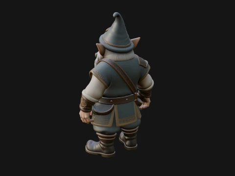 Garden Gnome Statue Design 2 - 3D Print Model 3D Print Model