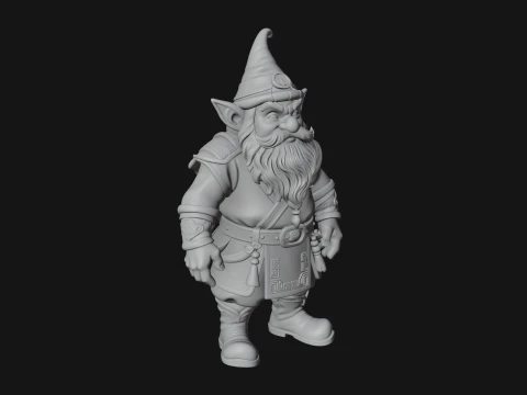 Garden Gnome Statue Design 2 - 3D Print Model 3D Print Model