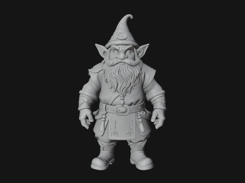 Garden Gnome Statue Design 2 - 3D Print Model 3D Print Model