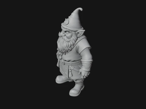 Garden Gnome Statue Design 2 - 3D Print Model 3D Print Model