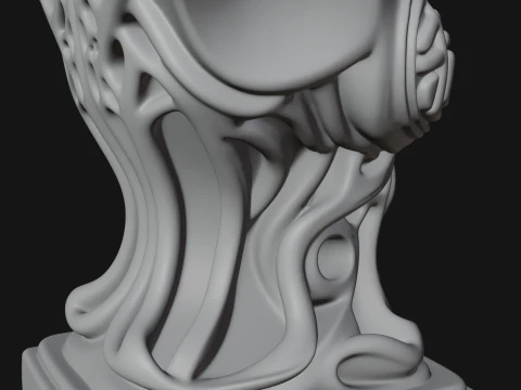 Biomechanical Alien Bust Statue Design 2 - 3D Print Model 3D Print Model
