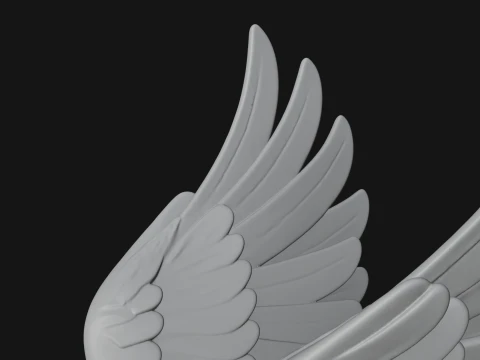 Crane with Spread Wings Statue Design 1 - 3D Print Model 3D Print Model