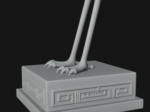 Crane with Spread Wings Statue Design 1 - 3D Print Model 3D Print Model