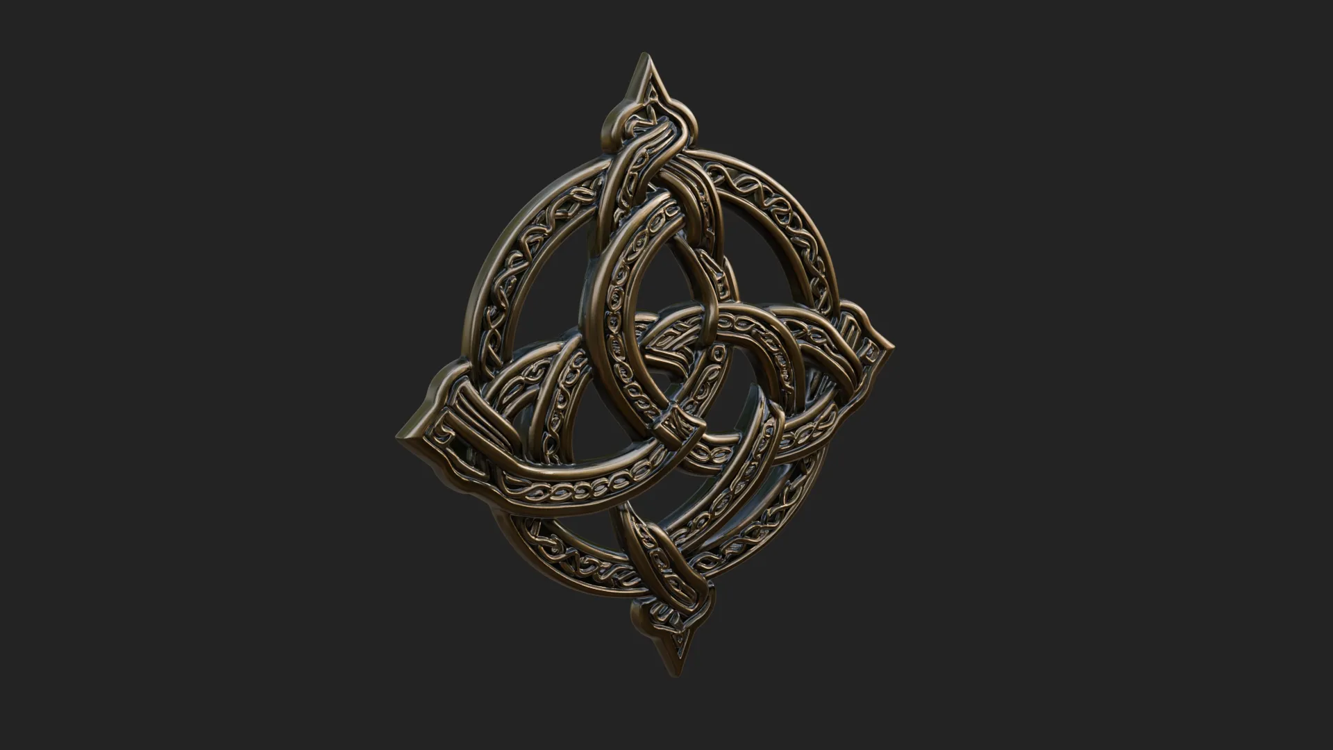 Celtic Trinity Knot Pendant Design 4 - 3D Print Model 3D Print Model .c4d .max .obj .3ds .fbx .stl .blend 