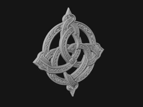 Celtic Trinity Knot Pendant Design 4 - 3D Print Model 3D Print Model