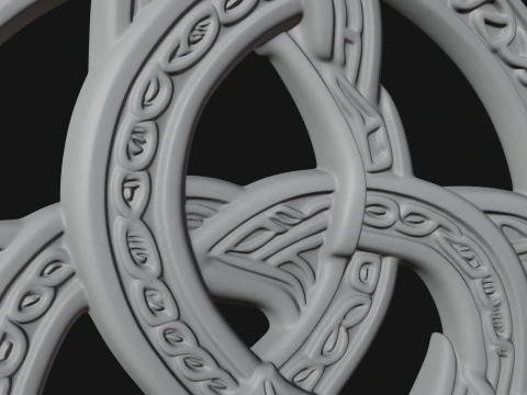 Celtic Trinity Knot Pendant Design 4 - 3D Print Model 3D Print Model