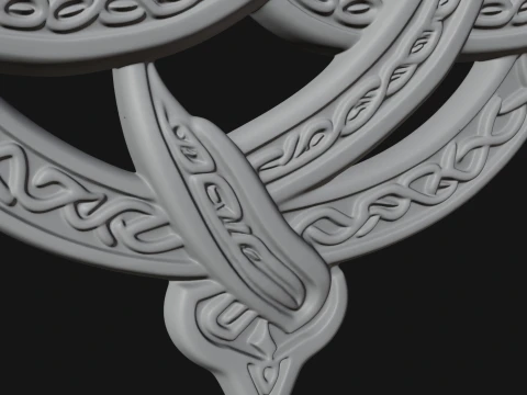 Celtic Trinity Knot Pendant Design 4 - 3D Print Model 3D Print Model