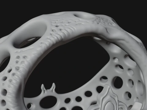 Alien Queen Bust Statue Design 1 - 3D Print Model 3D Print Model