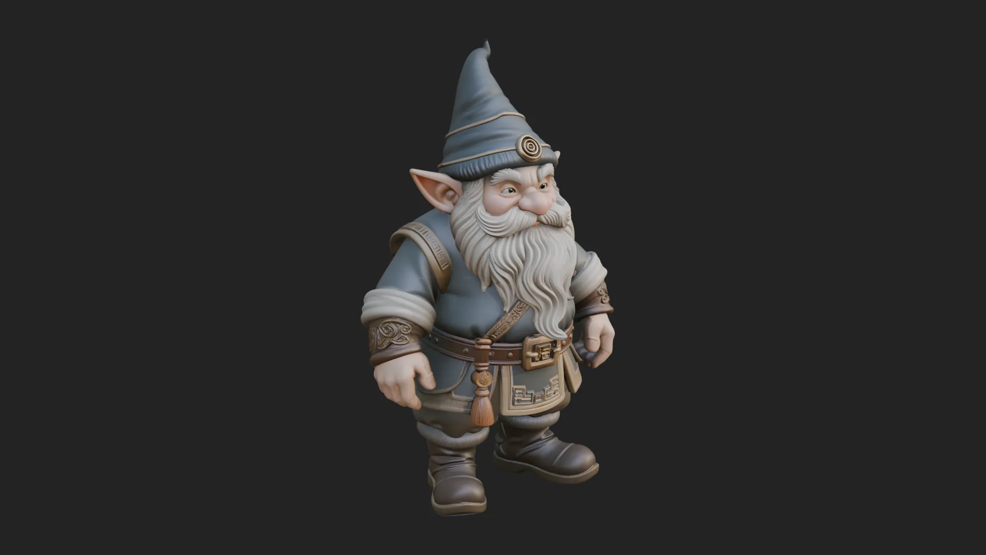 Garden Gnome Statue Design 3 - 3D Print Model 3D Print Model .c4d .max .obj .3ds .fbx .stl .blend 