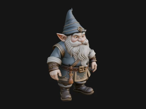 Garden Gnome Statue Design 3 - 3D Print Model 3D Druckmodell
