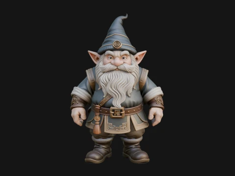 Garden Gnome Statue Design 3 - 3D Print Model 3D Print Model