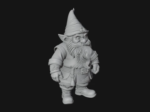 Garden Gnome Statue Design 3 - 3D Print Model 3D Print Model
