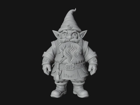 Garden Gnome Statue Design 3 - 3D Print Model 3D Print Model
