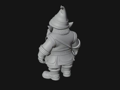 Garden Gnome Statue Design 3 - 3D Print Model 3D Print Model